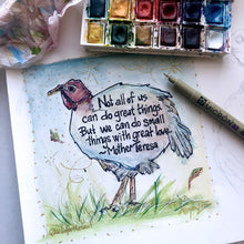 Load image into Gallery viewer, Canvas Print Turkey Love ART with Mother Teresa Quote Canvas Print Allison Luci Art