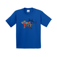 Load image into Gallery viewer, Be Love Pig Shape Heart Art T-Shirt (Youth Sizes) - 3 Colors