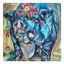 Load image into Gallery viewer, Frida Kahlo Inspired Pig Art Metal Magnets