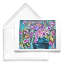 Load image into Gallery viewer, Bouquet of Flower Set of 10, 30, 50 Greeting Cards with Allison Luci Original Art - White
