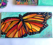 Load image into Gallery viewer, She Flies with Brave Wings 7" x 14" Butterfly Painting - Original - Butterfly Spring Collection