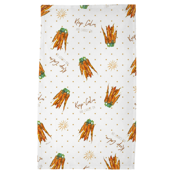 Keep Calm and Carrot On Kitchen Tea Towel