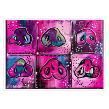 Load image into Gallery viewer, Pink Pig Snouts Greeting Card - 1 or 5-Pack