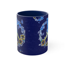 Load image into Gallery viewer, Peace for Ukraine Dark Blue Coffee Mug, 11oz

