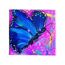 Load image into Gallery viewer, Confetti-Fly 4" x 4"Butterfly Painting - Original - Butterfly Spring Collection