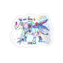 Load image into Gallery viewer, Born to Stand Out Elephant Kiss-Cut Stickers