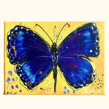 Load image into Gallery viewer, Violet 5" x 7" Butterfly Painting - Original - Butterfly Spring Collection