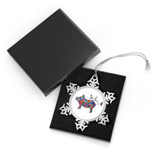 Load image into Gallery viewer, Piggie Be Love Pewter Snowflake Ornament