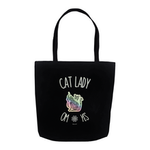 Load image into Gallery viewer, crazy cat lady namaste tote bag allison luci allie for the soul
