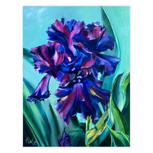 Load image into Gallery viewer, Purple Blue Iris Folded NoteCards - 5 pack