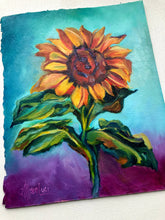Load image into Gallery viewer, Nothing Can Dim the Light That Shines from Within Sunflower Original Oil Painting 8" x 10"