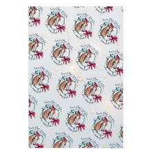 Load image into Gallery viewer, Custom Art Horse Cardinal Holiday Wrapping Paper Hope Love Peace Kindness
