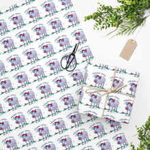 Load image into Gallery viewer, Santa Piggie Holiday Wrapping Paper Peace and Kindness to All