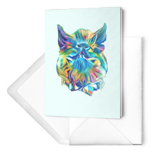 Load image into Gallery viewer, Hans2 pig rescue painting colorful greeting cards allie for the soul allison luci thinking of you happy birthday love you thank you set of notecards