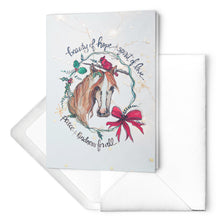 Load image into Gallery viewer, Beauty of Hope • Spirit of Love Holiday Cards Animal Lover Horse Cardinal