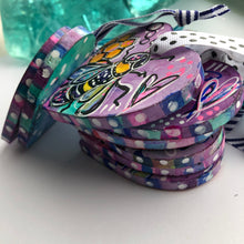Load image into Gallery viewer, Bee Mine Wood Bee Heart Ornaments