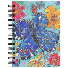 Load image into Gallery viewer, Butterflies & Flowers Motivational Journal RBG Quote Notebook
