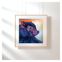 Load image into Gallery viewer, Evie Pig Rescue Giclee Fine Art Paper Print for Misfits of Oz Sanctuary - multiple sizes