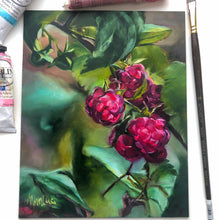 Load image into Gallery viewer, Raspberry oil painting