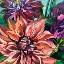 Load image into Gallery viewer, &quot;Standout&quot; Dahlia Original Oil Painting 6&quot; x  8&quot; on 8&quot; x 10&quot; Paper (Also Available with frame)
