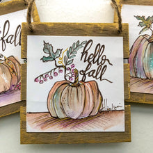 Load image into Gallery viewer, Mini Watercolor FALL Pumpkin Paintings - Multiple Designs