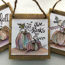 Load image into Gallery viewer, Mini Watercolor FALL Pumpkin Paintings - Multiple Designs