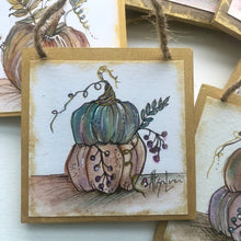Load image into Gallery viewer, Mini Watercolor FALL Pumpkin Paintings - Multiple Designs