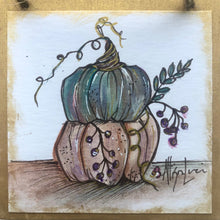 Load image into Gallery viewer, Mini Watercolor FALL Pumpkin Paintings - Multiple Designs
