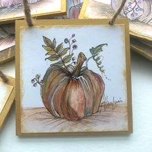 Load image into Gallery viewer, Mini Watercolor FALL Pumpkin Paintings - Multiple Designs