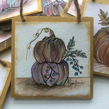 Load image into Gallery viewer, Mini Watercolor FALL Pumpkin Paintings - Multiple Designs