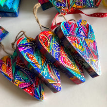Load image into Gallery viewer, Heart Art on a Heart Ornament