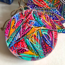 Load image into Gallery viewer, Heart Art on a Round Ornament