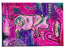 Load image into Gallery viewer, Peace Pig LOVE Collection Original Art 5" x 7" FREE Shipping