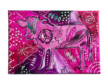 Load image into Gallery viewer, Peace Cow LOVE Collection Original Art 5" x 7" FREE Shipping