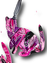 Load image into Gallery viewer, Peace and Love Cat Wood Ornament