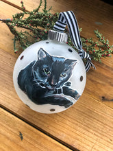 Load image into Gallery viewer, Pet Portrait Hand Painted Glass Ornament