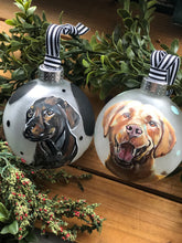 Load image into Gallery viewer, Pet Portrait Hand Painted Glass Ornament