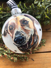 Load image into Gallery viewer, Pet Portrait Hand Painted Glass Ornament