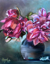 Load image into Gallery viewer, Pink Peonies Flower Oil Painting Giclee Print on Paper - multiple sizes Bloom With Grace
