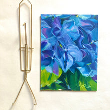 Load image into Gallery viewer, With Grace - Blue Hydrangea Oil Painting 6 x 8