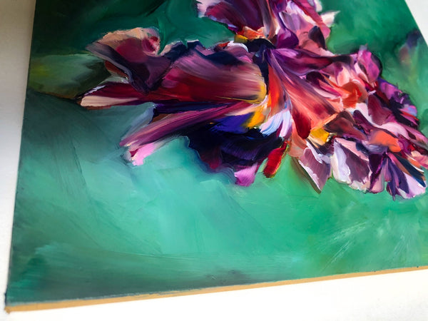 Wild Soul Colorful Iris Painting 8" x 10"