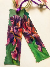 Load image into Gallery viewer, Pink Iris Bookmark Painting Oil on Paper