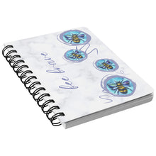 Load image into Gallery viewer, bee brave inspirational journal notebook allie for the soul art oil painting bee lover be brave courage hope cancer bee art gift friend