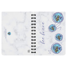 Load image into Gallery viewer, bee brave inspirational journal notebook allie for the soul art oil painting bee lover be brave courage hope cancer bee art gift friend