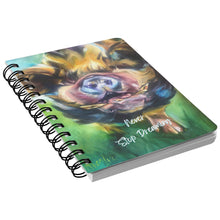 Load image into Gallery viewer, Never Stop Dreaming Journal with Petey Pig Art
