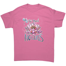 Load image into Gallery viewer, no mud no lotus t shirt dragonfly stardust