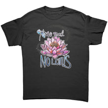 Load image into Gallery viewer, no mud no lotus t shirt dragonfly stardust