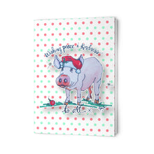 Load image into Gallery viewer, Peace and Kindness to All Piggie Holiday Card