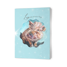 Load image into Gallery viewer, Penny Lane, Love Does Not Cost a Penny Inspirational Cards (set of 10 Full Size) Arthur&#39;s Acres Animal Sanctuary
