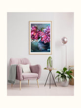 Load image into Gallery viewer, Pink Peonies Flower Oil Painting Giclee Print on Paper - multiple sizes Bloom With Grace